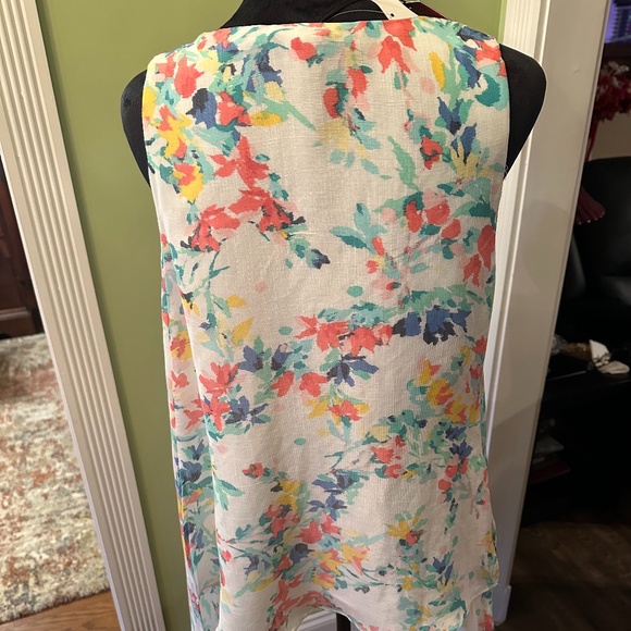 Ninety Clothing Co Sleeveless Lined Floral Top Tunic Size Small NWT - Picture 5 of 13